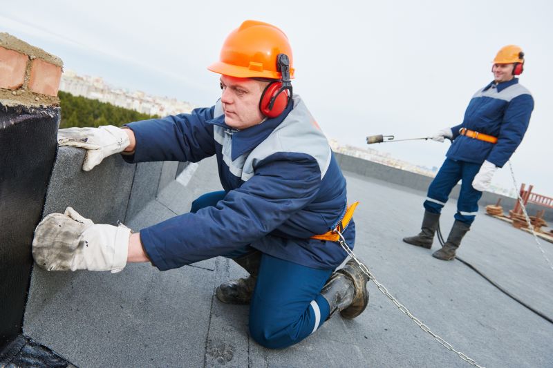 Single Ply Roof Installation